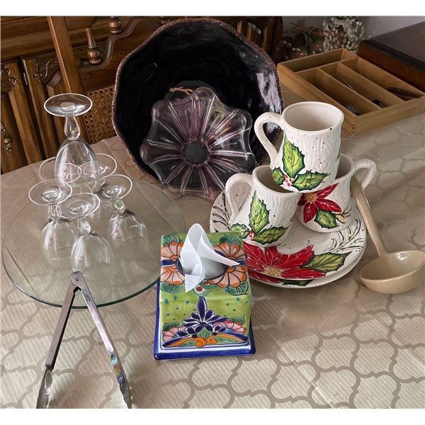 Bella Casa By Ganz Kitchen Assortment Punch Bowl Candy Dish Mugs & More