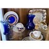 Image 1 : Royal Blue & Chrome Serving Dishes Vases Tea Cups Platters & More