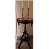 Image 1 : Decorative Walnut Accent Table w/ Brass Candle Accents &More