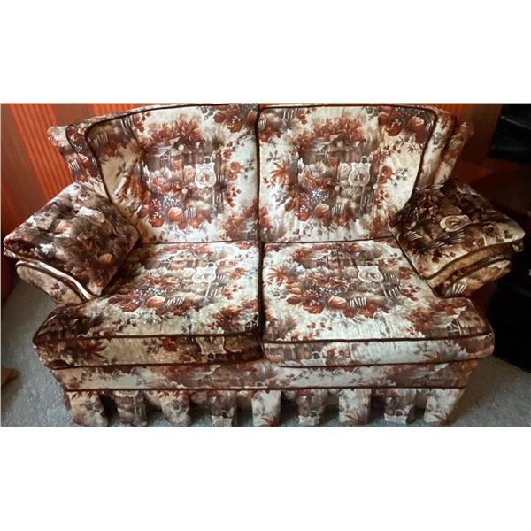 Retro Vintage Floral Love seat 62x21x37