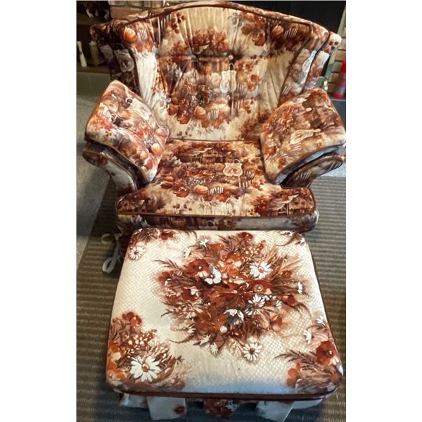 Another Vintage Chair w/ Foot Rest Ottoman 36x56x41
