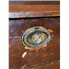 Image 2 : Antique Oak Wash Stand 28L 15D 29T, including a mirror with carved decorative frame