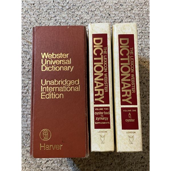 Giant Websters Dictionary & Lexicon Dictionary Collection