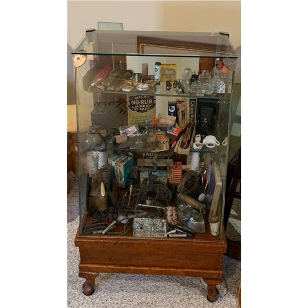 Victorian Oak General Store Display 2 Shelves - Contents Not Included  22W x 22D x 10T