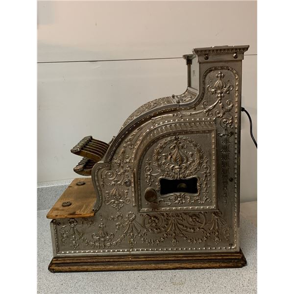 Candy Store National Cash Register Nickel Plated - Opens & Dings