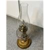 Image 1 : Glass & Gold Leaf Over Metal Oil Lamp