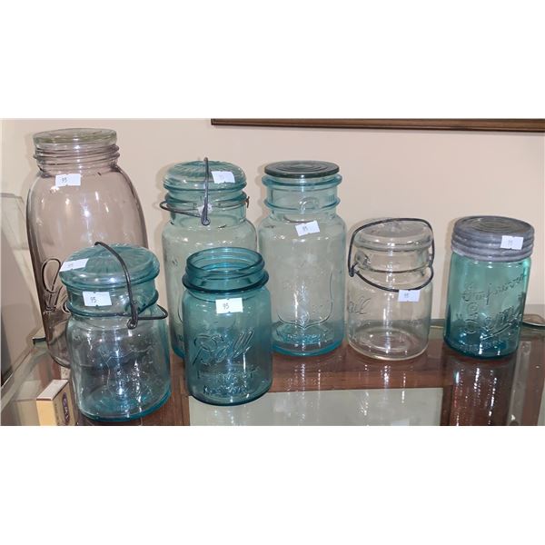 Blue mason jar set