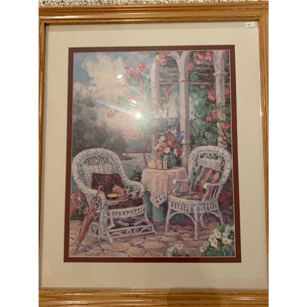 'Sweet tea party' by Barbara Mock -- Print with frame; 26T, 22W