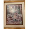 Image 1 : 'Sweet tea party' by Barbara Mock -- Print with frame; 26T, 22W