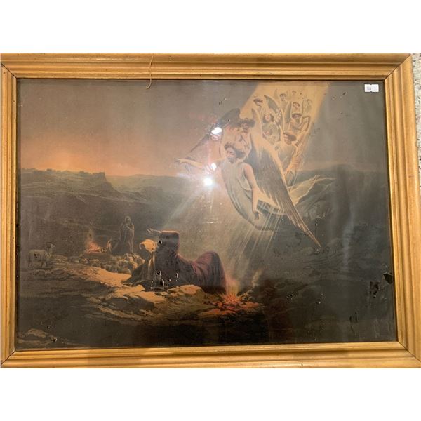 'Saving grace' - Nameless Print (19T, 26W), with 'Canadian shore' Print by Lynn Nelson 81 (14T, 17W)