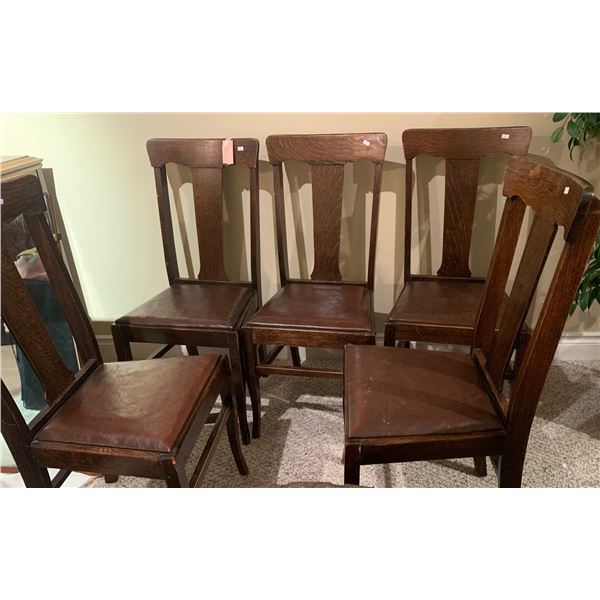 Set of Vintage chairs (5) 39T, 17W