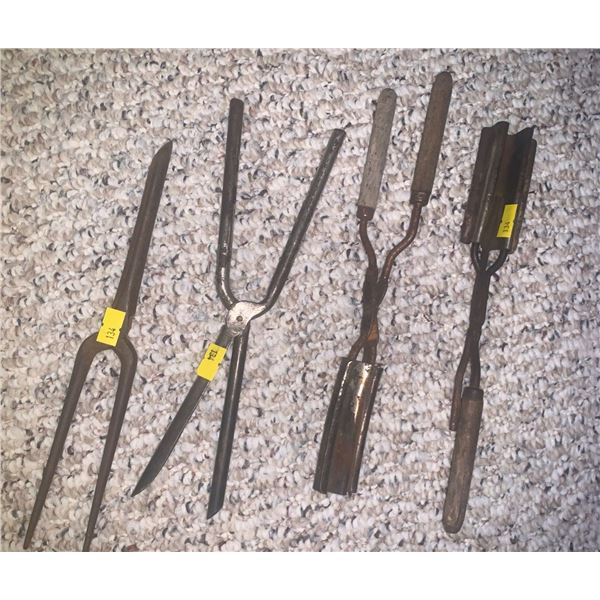 Antique hair iron set