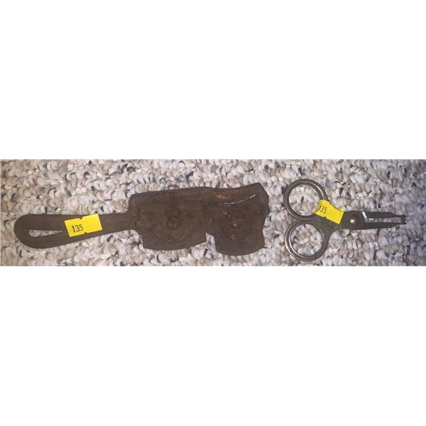 Antique moes line poultry punch and tool