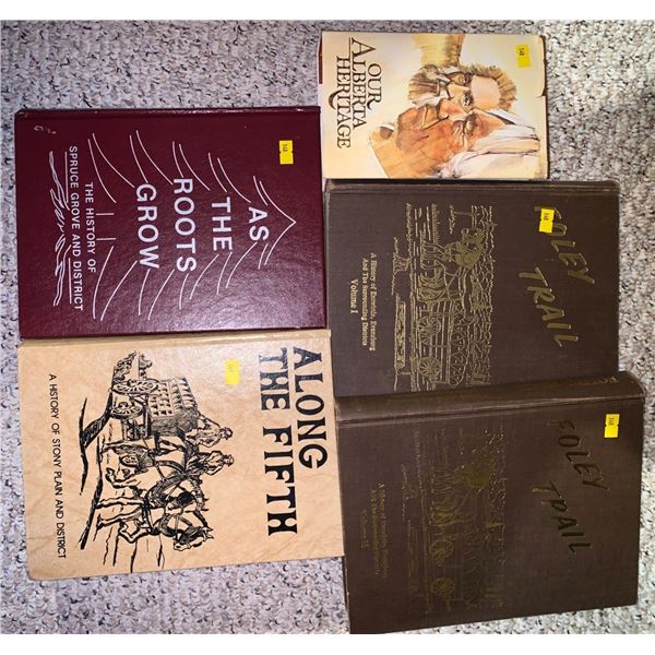 Set of various Alberta themed books