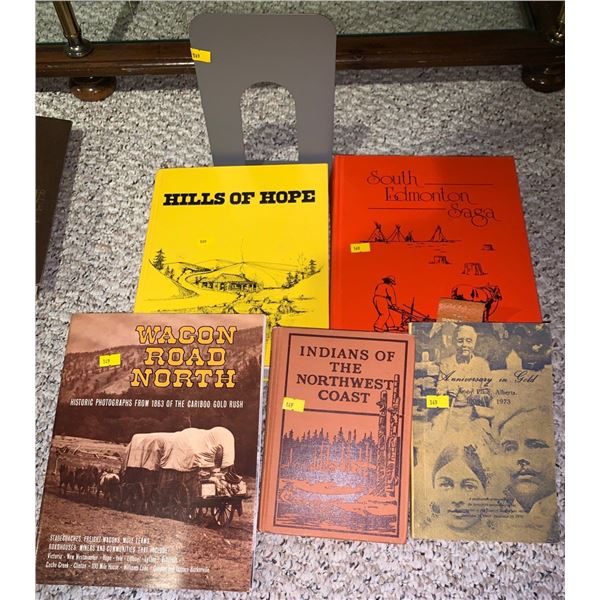 Set of various Native themed books plus book stopper