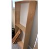 Image 2 : Tall Wooden shelving unit; has 4 wooden slabs; 36W; 11D; 80T