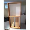Image 4 : Tall Wooden shelving unit; has 4 wooden slabs; 36W; 11D; 80T