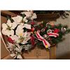 Image 3 : Set of Christmas Decorations; wreaths, fake branches with lights, and more!