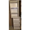 Image 1 : Set of 2 white shelving units; 17W, 13D, 35T each
