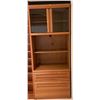 Image 1 : Large wooden cabinet, fits in closet; 2 pull out drawers and a glass display on top; 30W, 20D, 75T