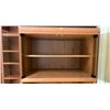 Image 2 : Large wooden cabinet, fits in closet; 2 pull out drawers and a glass display on top; 30W, 20D, 75T
