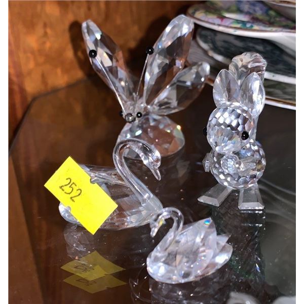 Swarovski various animals set (swans, etc)