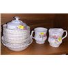 Image 2 : Royal Albert 'miss rose' full china set; large + small  plates, cups, mugs, etc.