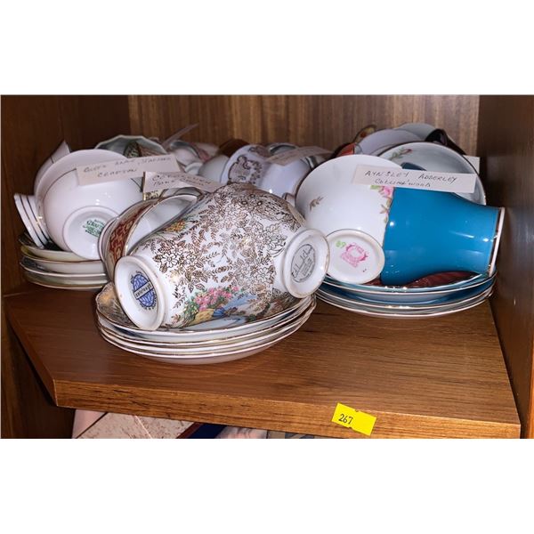 Sets of China plates with cups