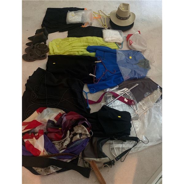 Set of Women's clothing ~size s/m, plus mens hats and other clothing items/accessories