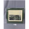 Image 1 : Framed And Matted Vintage Alaska Picture, "Bird's Eye View Of Nome, Alaska" Approx. 11.5" x 16"