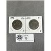 Image 1 : 2 1972 Canadian Dollar Coins