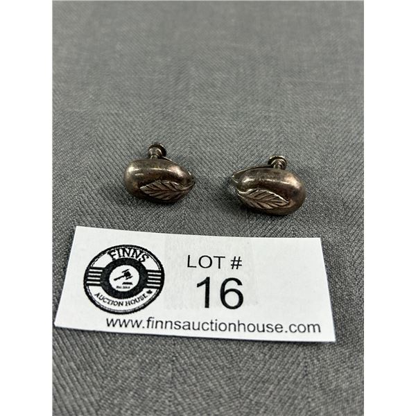 Nice Pair of Heavy Sterling Earrings