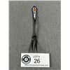 Image 1 : Sterling + Enamel Pickle Fork