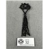 Image 1 : Beautiful Victorian Black Glass Beadwork Tassel 1880s