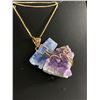 Image 2 : Amethyst Blue Kynite Pendant Necklace. Retails $180.00