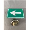 Image 1 : Antique Auto Headlight and New Old Stock Traffic Arrow Sign