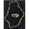 Image 1 : Pretty Vintage Gold tone Brooch and Long Necklace