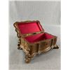Image 1 : Very Pretty Carved Wood Jewelry Box 1890s