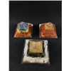 Image 1 : Lot Of 3 Pyramids - Red Jasper w/Clear Quartz & 7 Chakra. Retails $280.00 Each Plus Black Tower w/Se