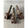Image 2 : Lot Of Vintage 3.75" Ceramic Insulators On Poles
