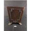 Image 1 : Arts & Crafts Era Wood Coal Bucket w/ 2 Handle Metal Lining. Approx. 15.5" H.