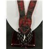 Image 2 : Vintage 24" L Native Style Seed Beaded Necklace w/ Eagle, Arrows & Whales