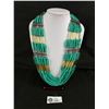 Image 1 : Vintage 21" - 30" L Mult-Strand/Layered Seed Beaded Necklace w/ Metal Accents.