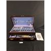 Image 1 : Vintage Community Flatware In Original Wood Box w/ Drawer Of Misc. Knives. Approx. 19" x 10.75" x 6"