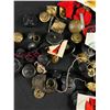 Image 2 : Lot Of Assorted Military Buttons, Cord, Patches & Silk Regimental Badges