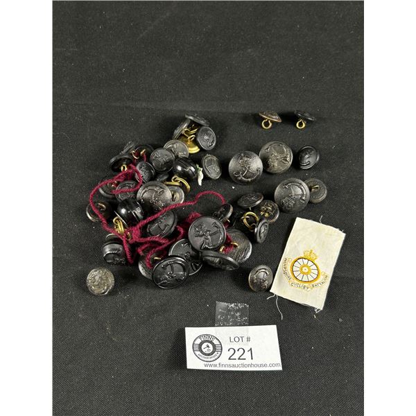 Lot Of Vintage Military Rifle Brigade Buttons