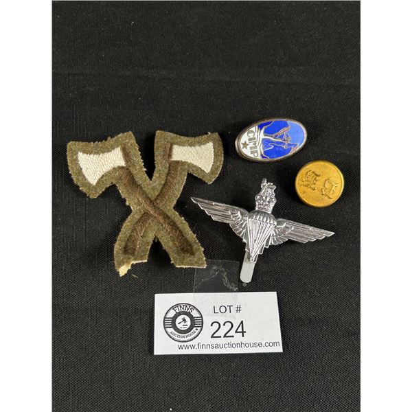 Vintage Special Arms Collection - Pyrenees Mtn Training Pin, Parachute Regiment Pin, Army Pioneer Pa