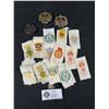 Image 1 : Vintage Lot Of Silk Regimental Badges & Egypt The Essex Reg. Cap Badges