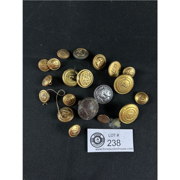 Lot Of Assorted Vintage Mostly Metal, Civil & Naval Buttons