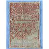 Image 1 : Small Victorian (Mid 1800s) Embroidered Sampler (Nice Item)